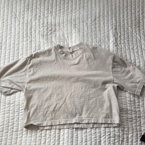 Los Angeles Apparel Cropped T-Shirt - one size